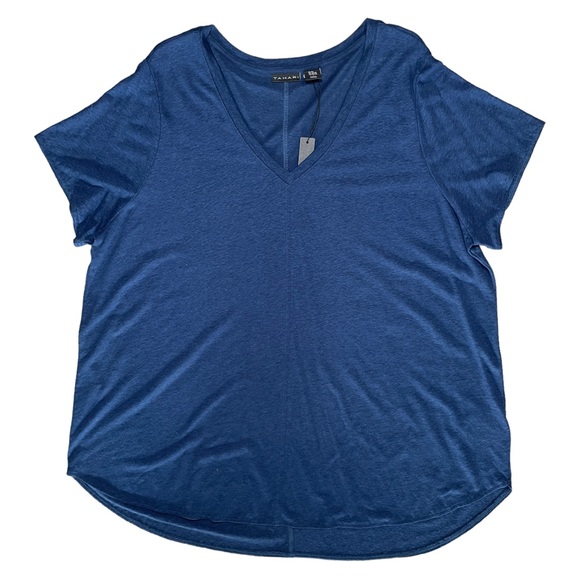 Tahari Linen Blend T-shirt - Picture 3 of 6
